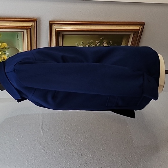 Vintage navy blue polyester shacket size small - Picture 11 of 14